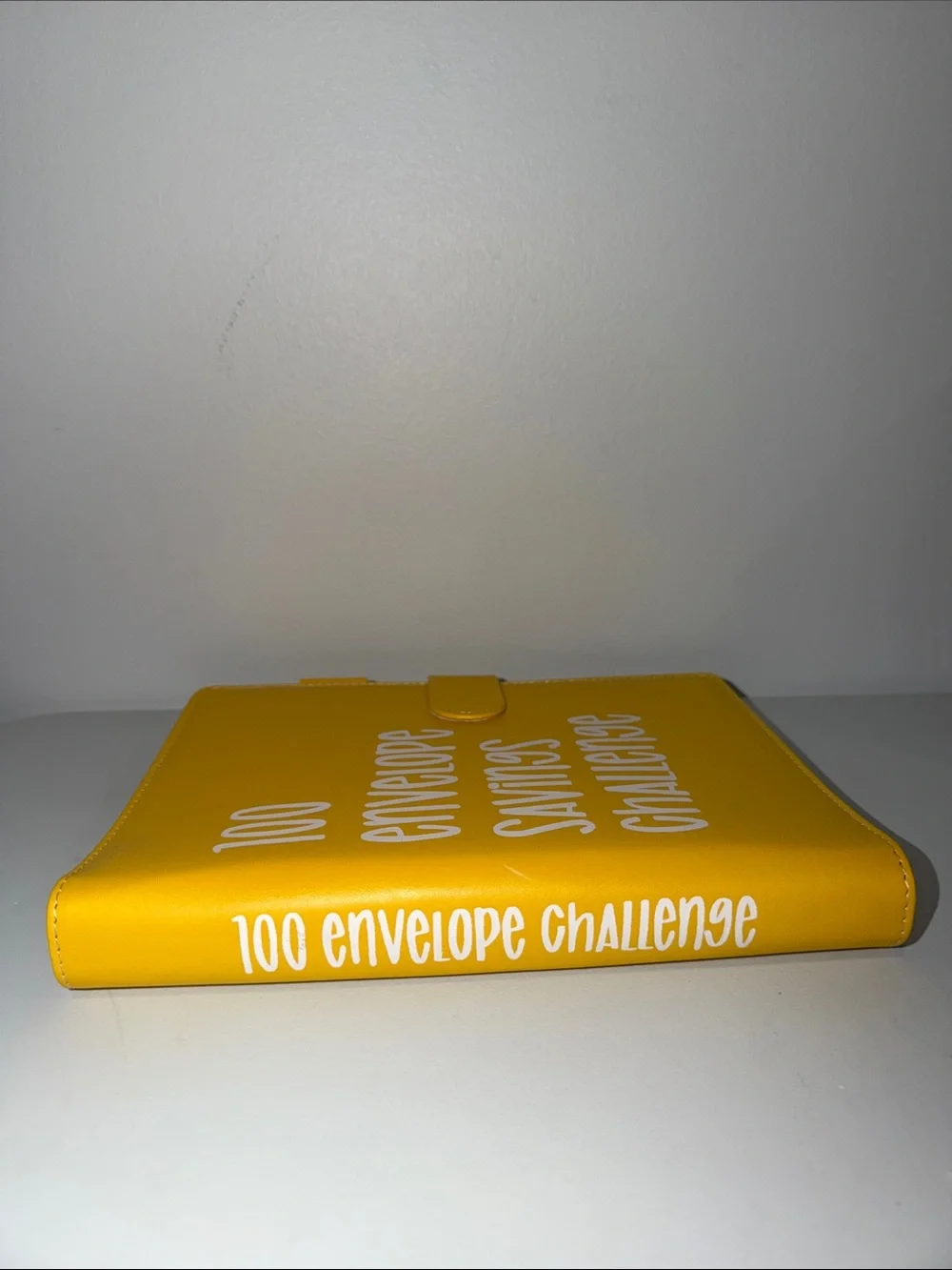 Faux Leather Gold White 100 Envelope Savings Challenge